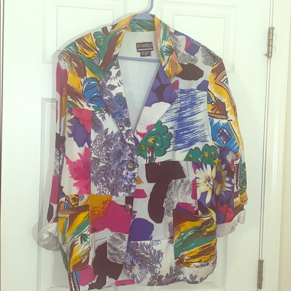 Vintage jacket. Very colorful. Size M